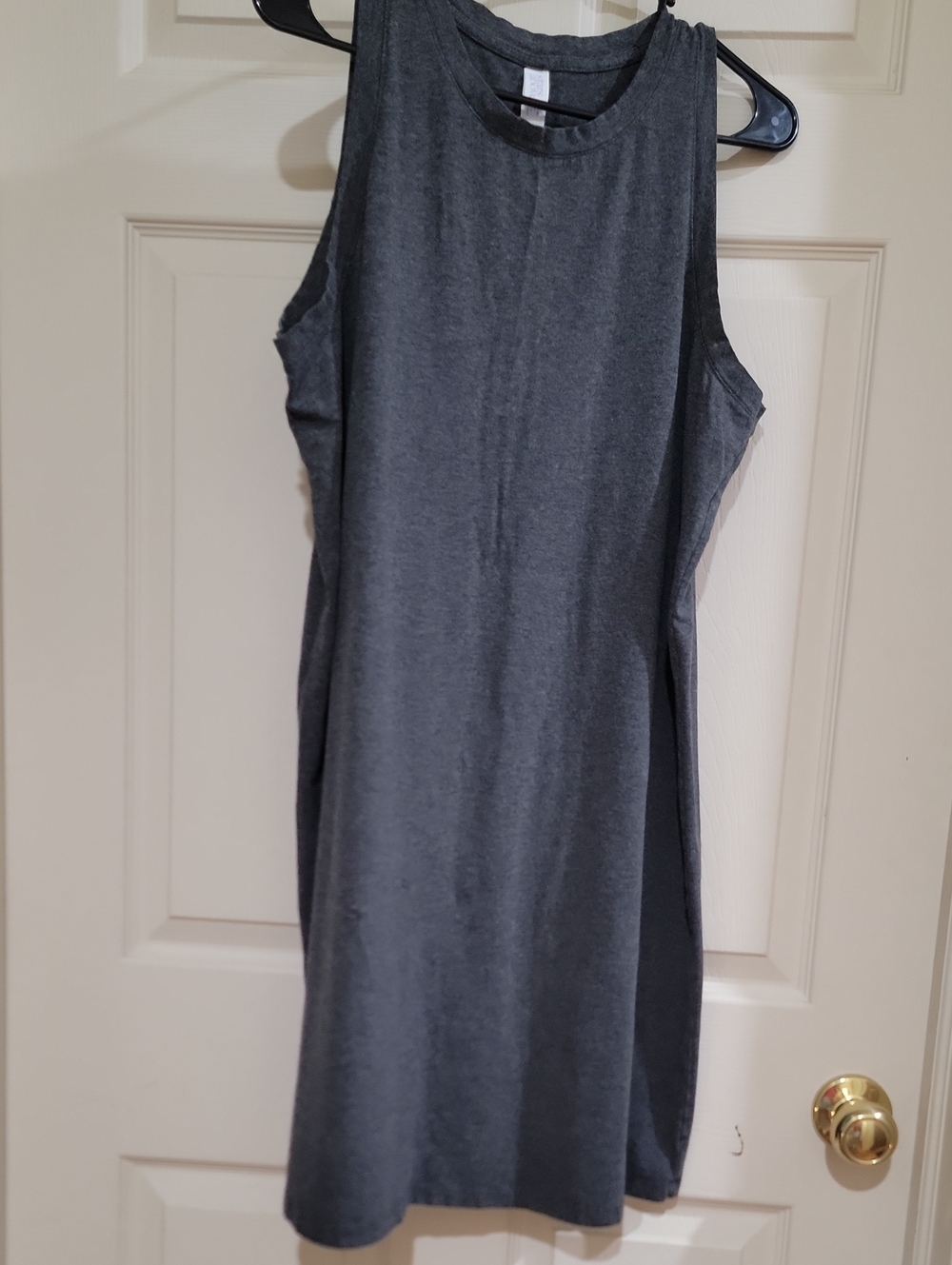 stars above Charcoal Gray Sleeveless Midi Dress